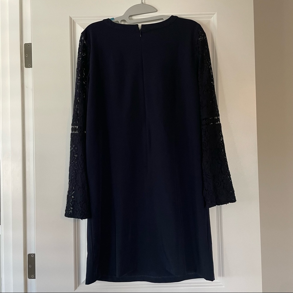 LOFT | Lace Bell Sleeve Shift Dress | 4 - Picture 5 of 6